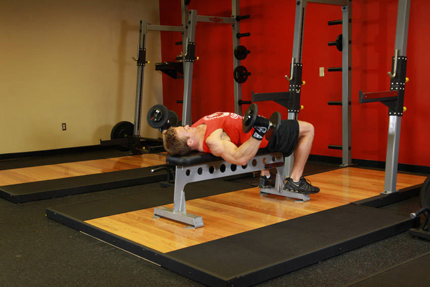 Dumbbell Fly end ki position