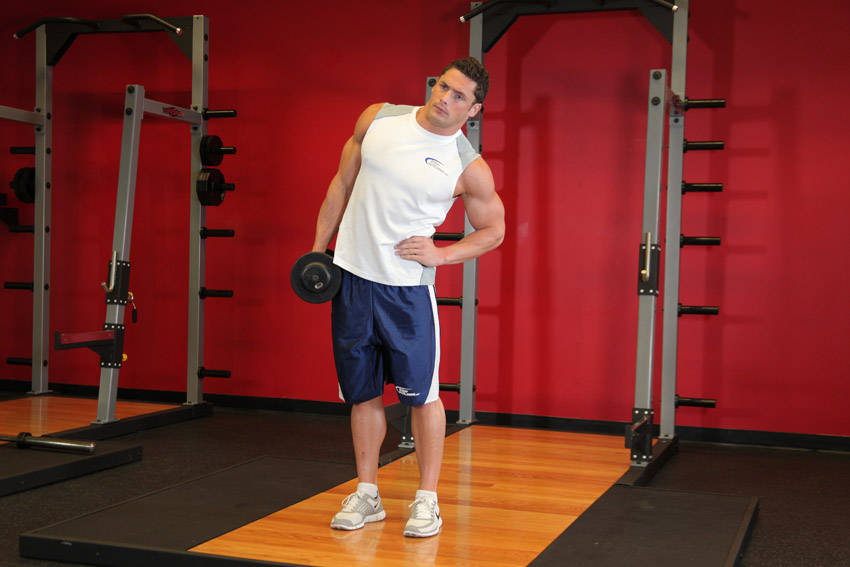 Dumbbell Side Bend end ki position