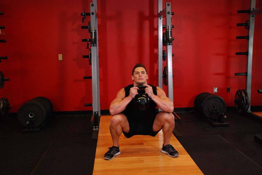 Goblet Squat end ki position
