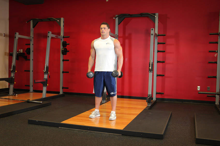 Side Lateral Raise shuru ki position