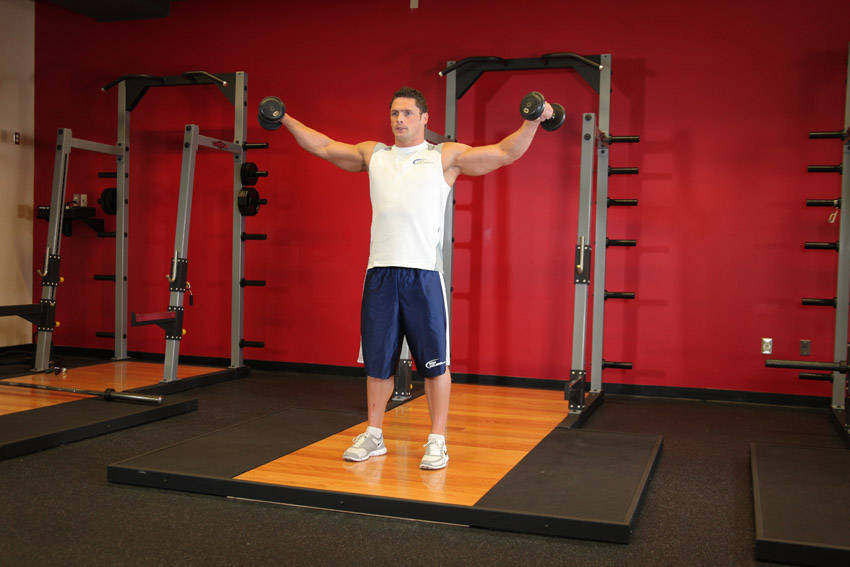 Side Lateral Raise end ki position